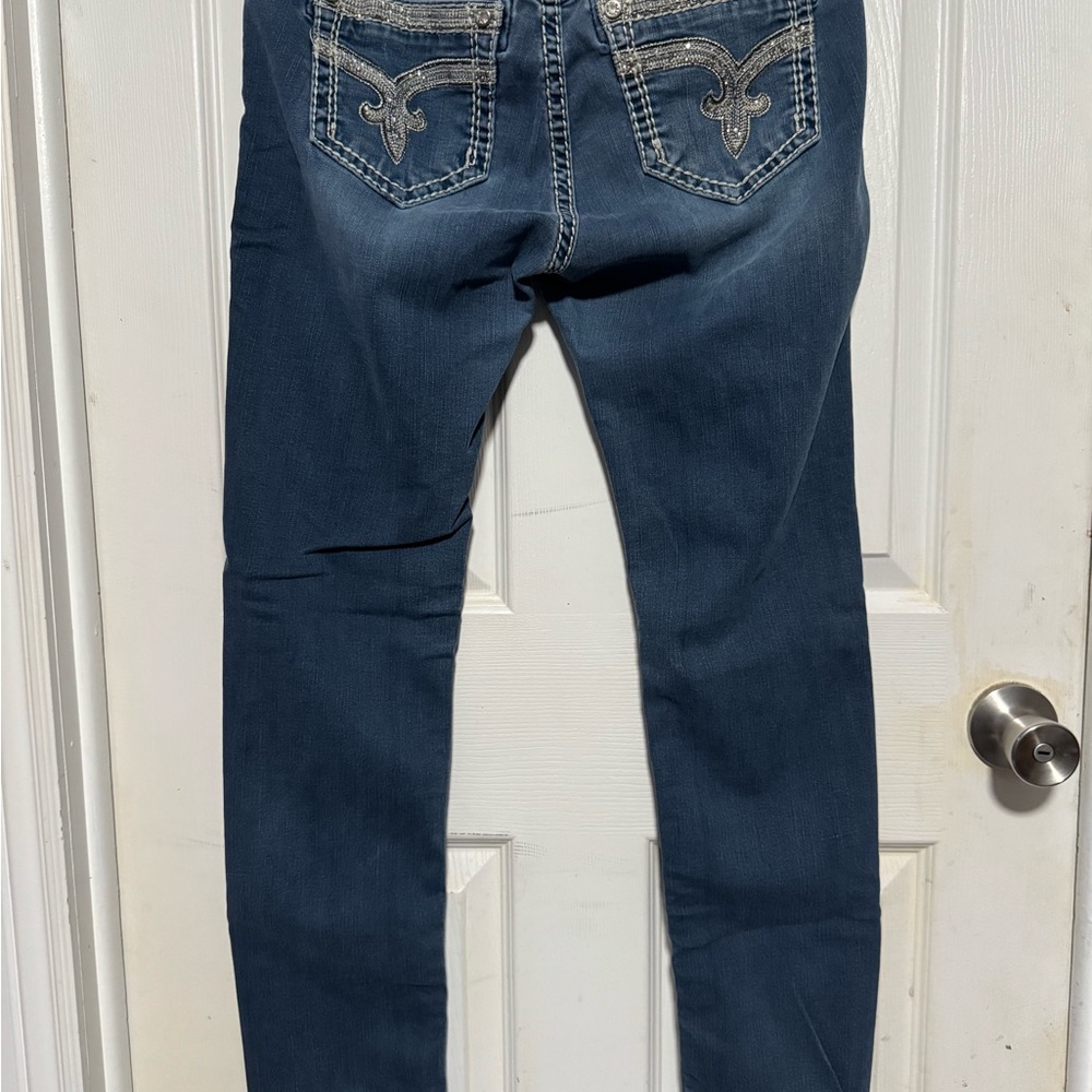 Rock Revival Women's Sherry Skinny Jeans size 30 with Contrast Stitching - Picture 2 of 5